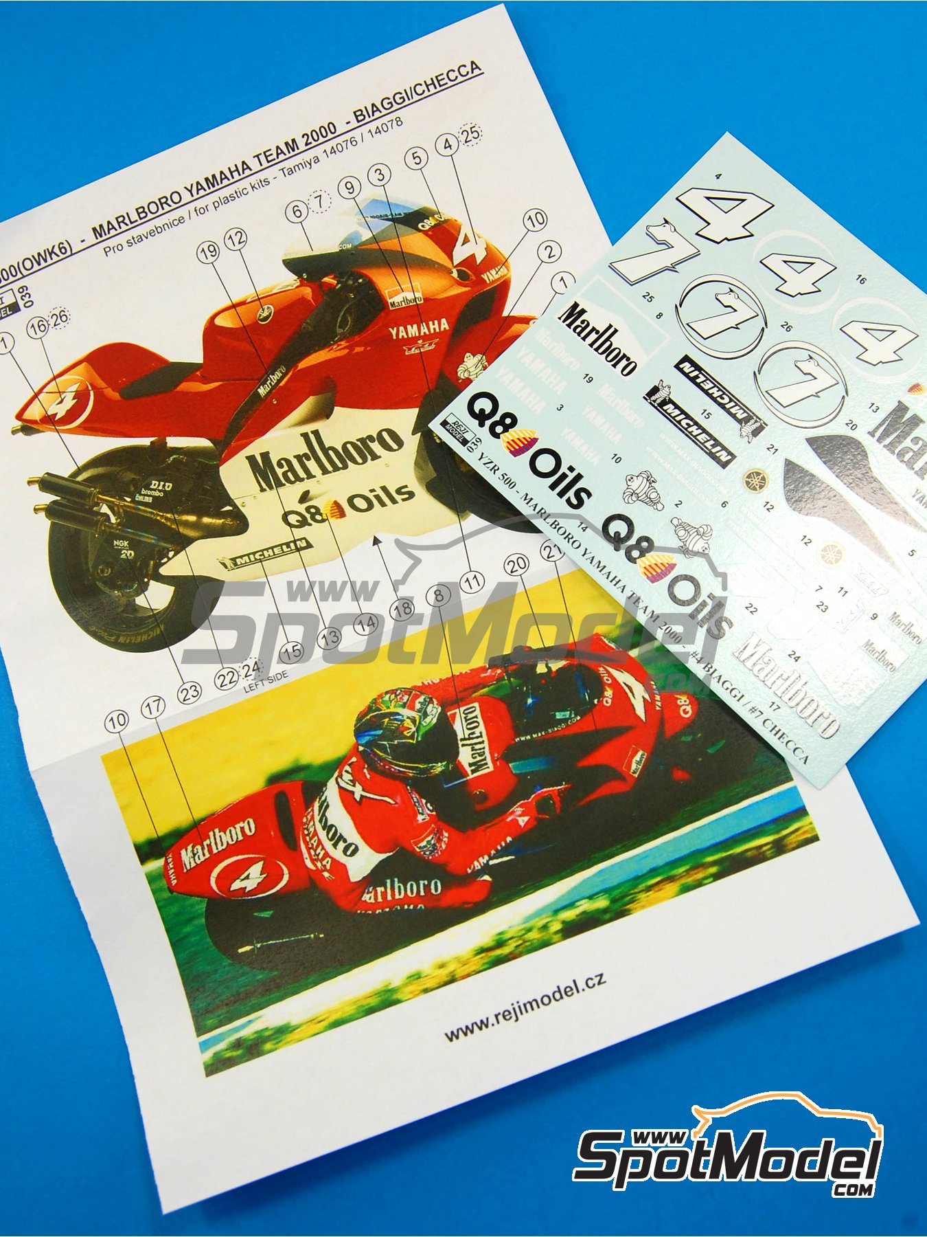 Reji Model 039: Marking / livery 1/12 scale - Yamaha YZR500 OWK6